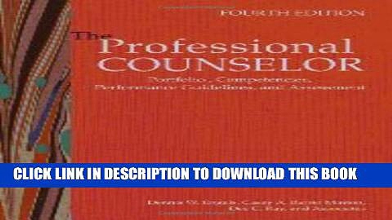 [PDF] The Professional Counselor: Portfolio, Competencies, Performance Guidelines, and Assessment