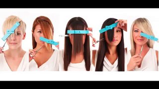 How to cut BANGS tutorial -Straight, textured and Side swept bangs
