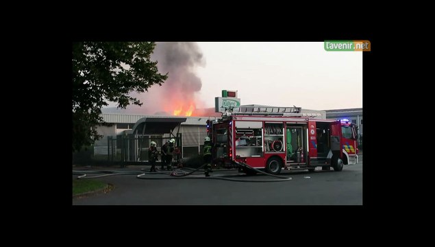 Violent incendie dans les installations de la société Dillies
