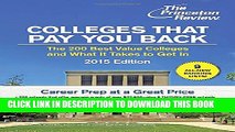 New Book Colleges That Pay You Back: The 200 Best Value Colleges and What It Takes to Get In