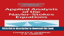 Read Applied Analysis of the Navier-Stokes Equations (Cambridge Texts in Applied Mathematics)