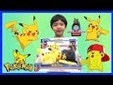 POKEMON Battle Ready Pikachu Disk Shooting Talking Pikachu Unboxing | Liam and Taylor's Corner