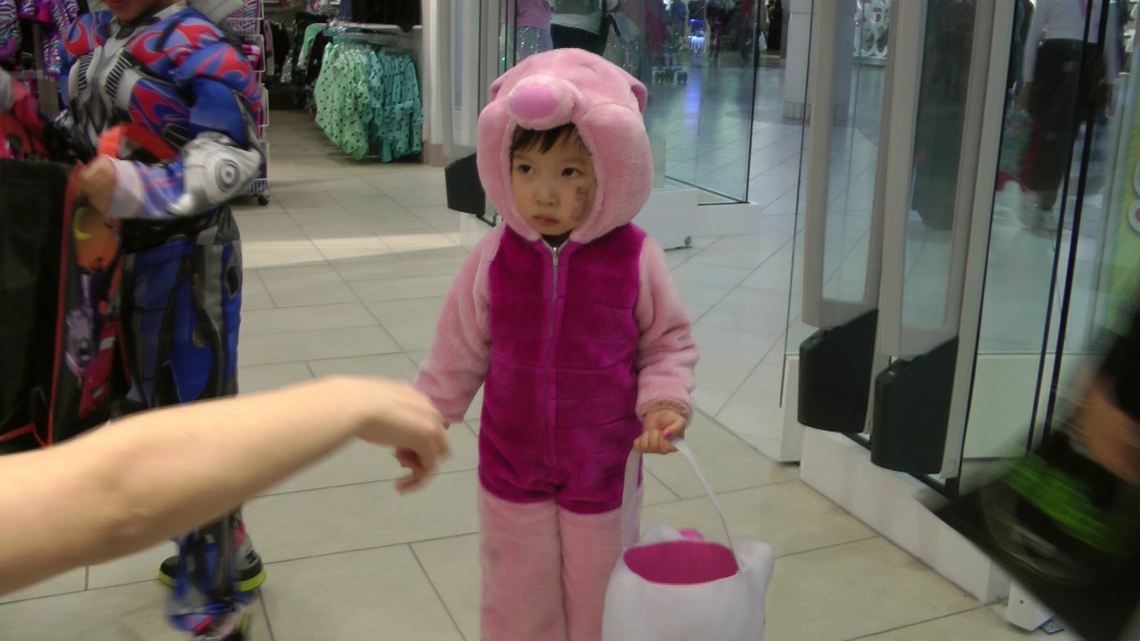 Piglet Getting Candy On Halloween