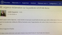 suite à ma demande auprès de FR2 de retirer le PUB JUSTFAB sur les chaines public ! réponse éloquente , triste France