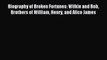 [PDF] Biography of Broken Fortunes: Wilkie and Bob Brothers of William Henry and Alice James