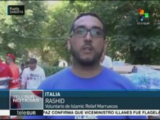 Organizaciones islámicas y de migrantes entregan ayuda en Amatrice