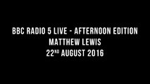 Matthew Lewis talks Ripper Street and Unfaithful Play on BBC Radio 5  Live (Audio Only)