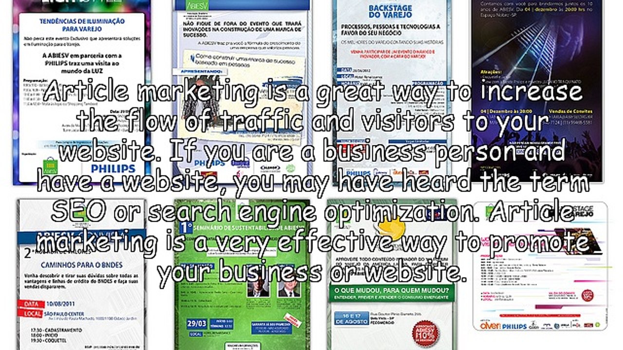 Article Marketing Can Increase Your Traffic - Do Article Submission For SEO