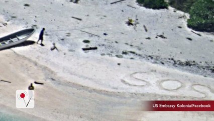 Stranded Couple Rescued After Drawing SOS Message in Sand
