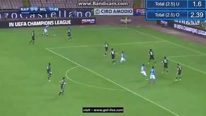 Goal  Napoli 1-0 AC Milan - Italy Serie A 27.08.2016