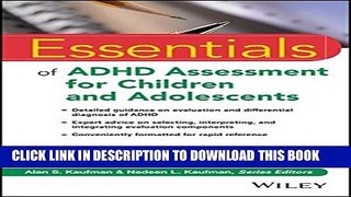 New Book Essentials of ADHD Assessment for Children and Adolescents (Essentials of Psychological