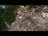 Las imágenes aéreas revelan la magnitud del desastre ocasionado por el terremoto en Amatrice