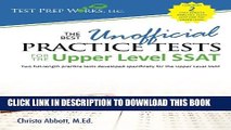 New Book The Best Unofficial Practice Tests for the Upper Level SSAT