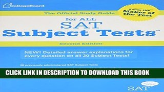 Collection Book The Official Study Guide for ALL SAT Subject Tests, 2nd Edition