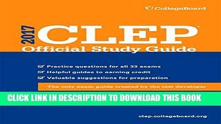 New Book CLEP Official Study Guide 2017