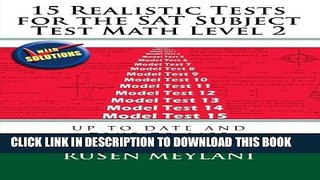 Collection Book 15 Realistic Tests for the SAT Subject Test Math Level 2