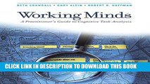 New Book Working Minds: A Practitioner s Guide to Cognitive Task Analysis (MIT Press)