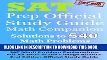 Collection Book SAT Prep Official Study Guide Math Companion: SAT Math Problem Explanations For