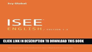 Collection Book Ivy Global ISEE English 2016, Edition 1.3 (Prep Book)