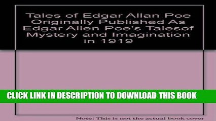 Collection Book Tales of Edgar Allan Poe "Originally Published As Edgar Allen Poe s Talesof