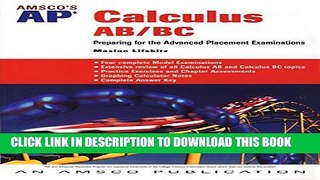 New Book Amsco s AP Calculus AB/BC: Preparing for the Advanced Placement Examinations