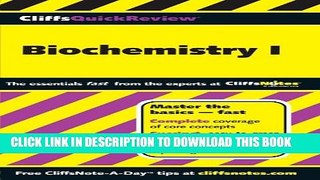 Collection Book CliffsQuickReview Biochemistry I (Cliffs Quick Review (Paperback))
