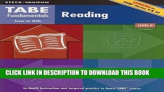 New Book TABE Fundamentals: Student Edition Reading, Level D Reading, Level D