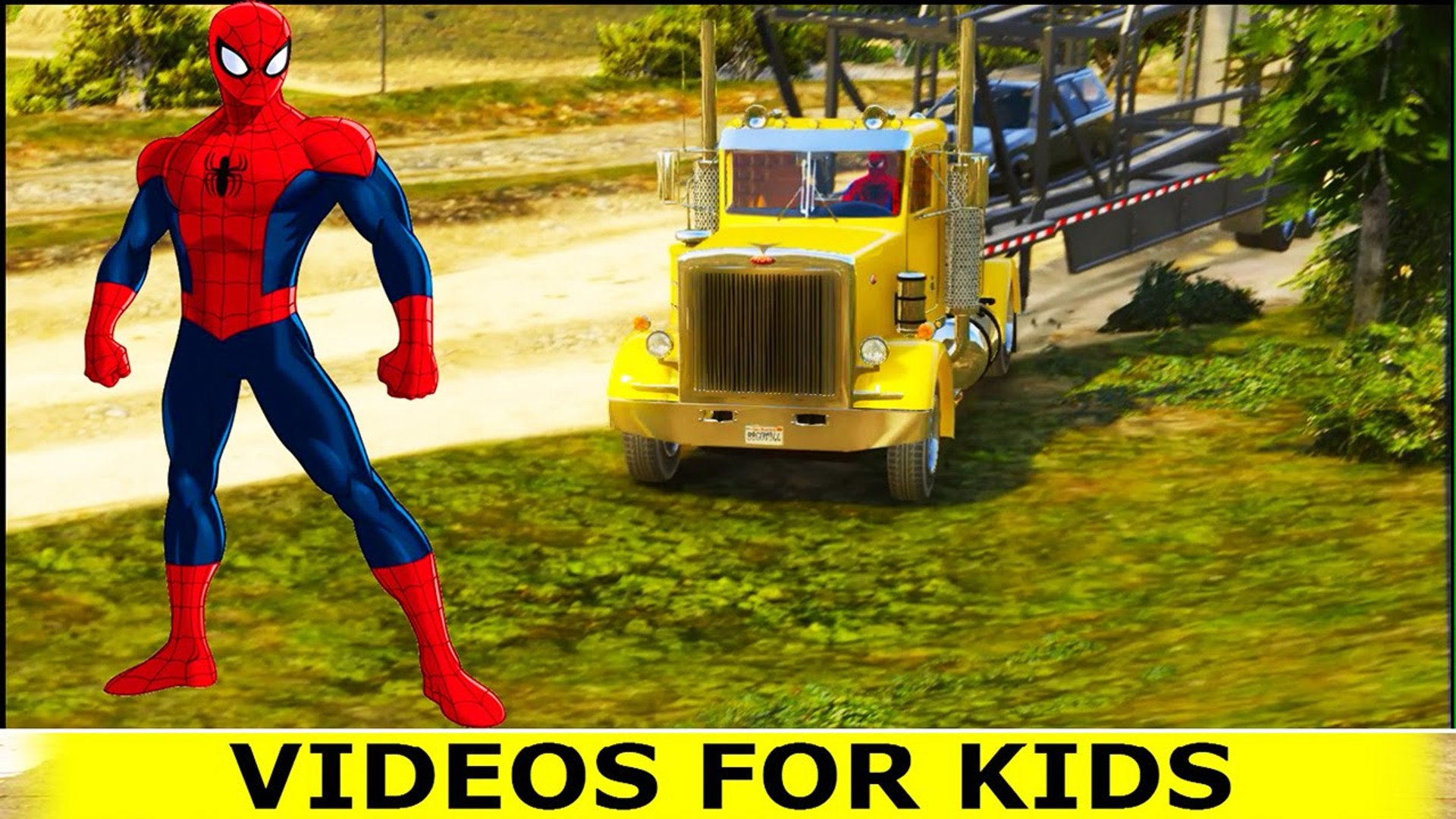 CAR CARRIER TRUCK with Spiderman Cartoon for Kids and Nursery Rhymes Songs  for Children - video Dailymotion