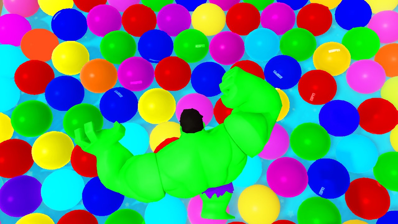 HULK GIANT SURPRISE Colors Balls Playground Fun w- SPIDERMAN & Toy Story Buzz Lightyear - Kids video