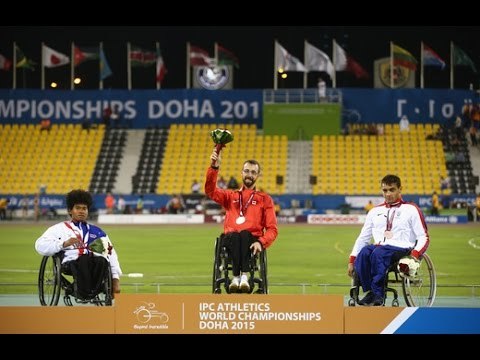 Men's 200m T53 | Victory Ceremony | 2015 IPC Athletics World Championships Doha