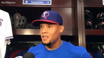 New Rangers outfielder Carlos Gomez gets the start in left Thursday - YouTube