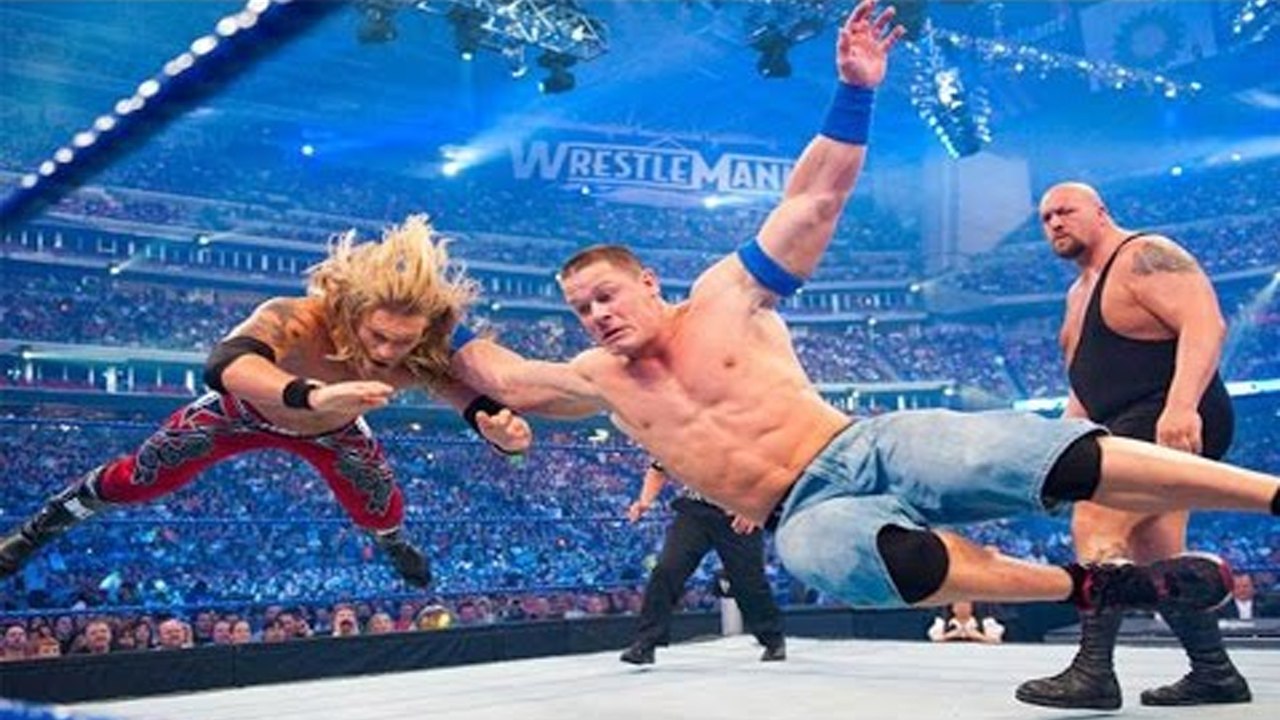 WWE Wrestlemania 25 John Cena vs Edge vs Big Show 720p HD