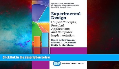 Download Video: Must Have  Experimental Design: Unified Concepts, Practical Applications, Computer