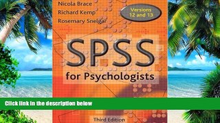 Big Deals  SPSS for Psychologists, Third Edition  Best Seller Books Best Seller