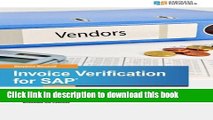 Read Invoice Verification for SAP  Ebook Free