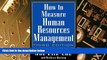 Big Deals  How to Measure Human Resource Management (3rd Edition)  Best Seller Books Best Seller