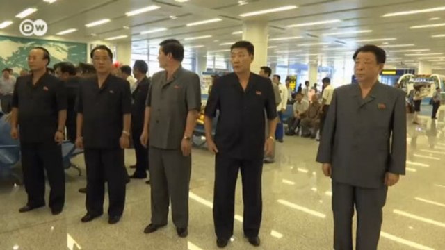 Северная Корея встретила своих олимпийцев (28.08.2016)