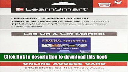 Read LearnSmart Access Card for Fundamentals of Financial Accounting  Ebook Free