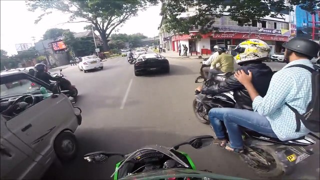 Lamborghini Huracan VS Kawasaki Ninja : course de fou en pleine ville