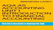 Read AQA AS Accounting Unit 1 Introduction to Financial Accounting  Ebook Free