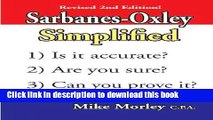 Read Sarbanes-Oxley Simplified  Ebook Free