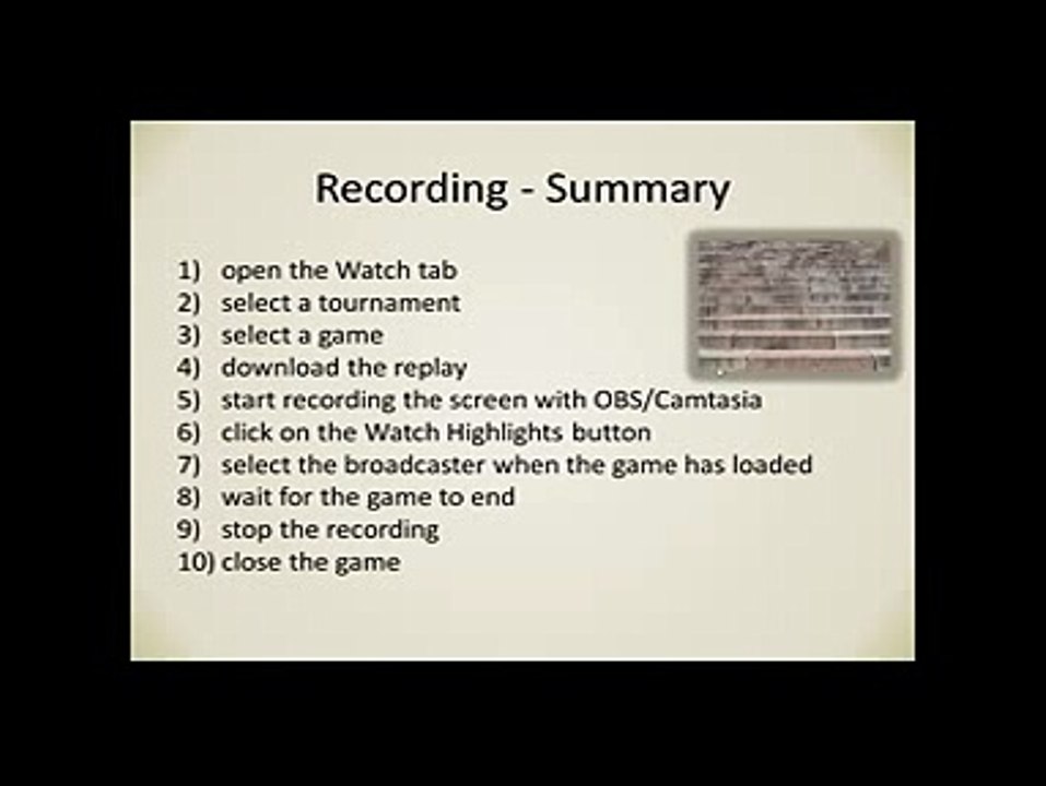 005 Summary of the Process