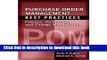 PDF Purchase Order Management Best Practices: Process, Technology, and Change Management  PDF Free