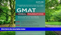 Big Deals  Kaplan GMAT Verbal Foundations  Free Full Read Most Wanted