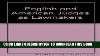 [PDF] English and American Judges as Lawmakers Full Online