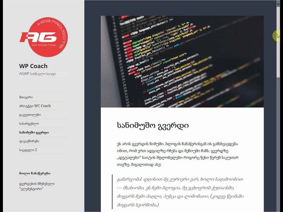 WP Coach - dashboard comments