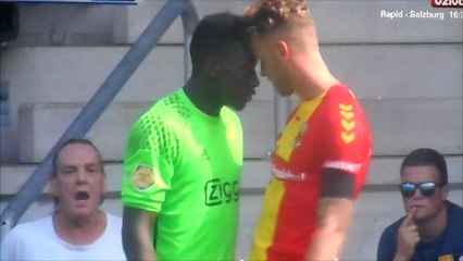 Andre Onana Locks His Head With Leon de Kogel And Gets Yellow Card!
