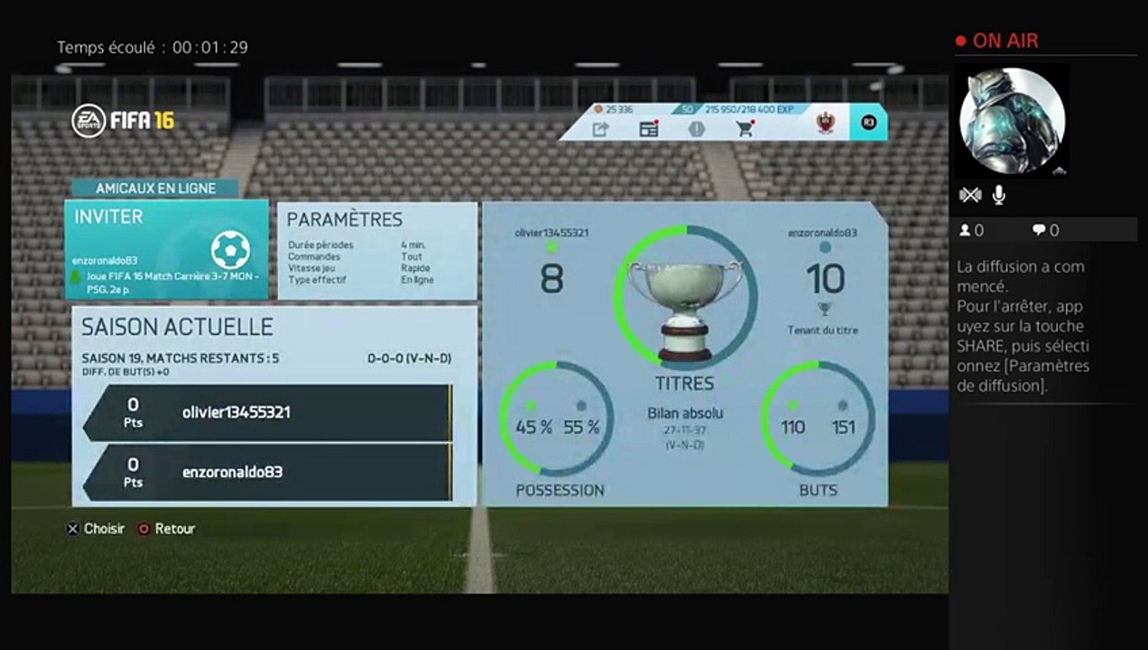 Live Sur Fifa 16