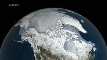 Un timelapse impressionnant qui montre l’évolution de la banquise arctique d’avril à août 2016