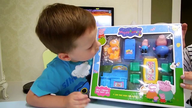 Свинка Пеппа и ее семья на кухне _ Игровой набор кухня Пеппы _ Клим готовит с Пеппой